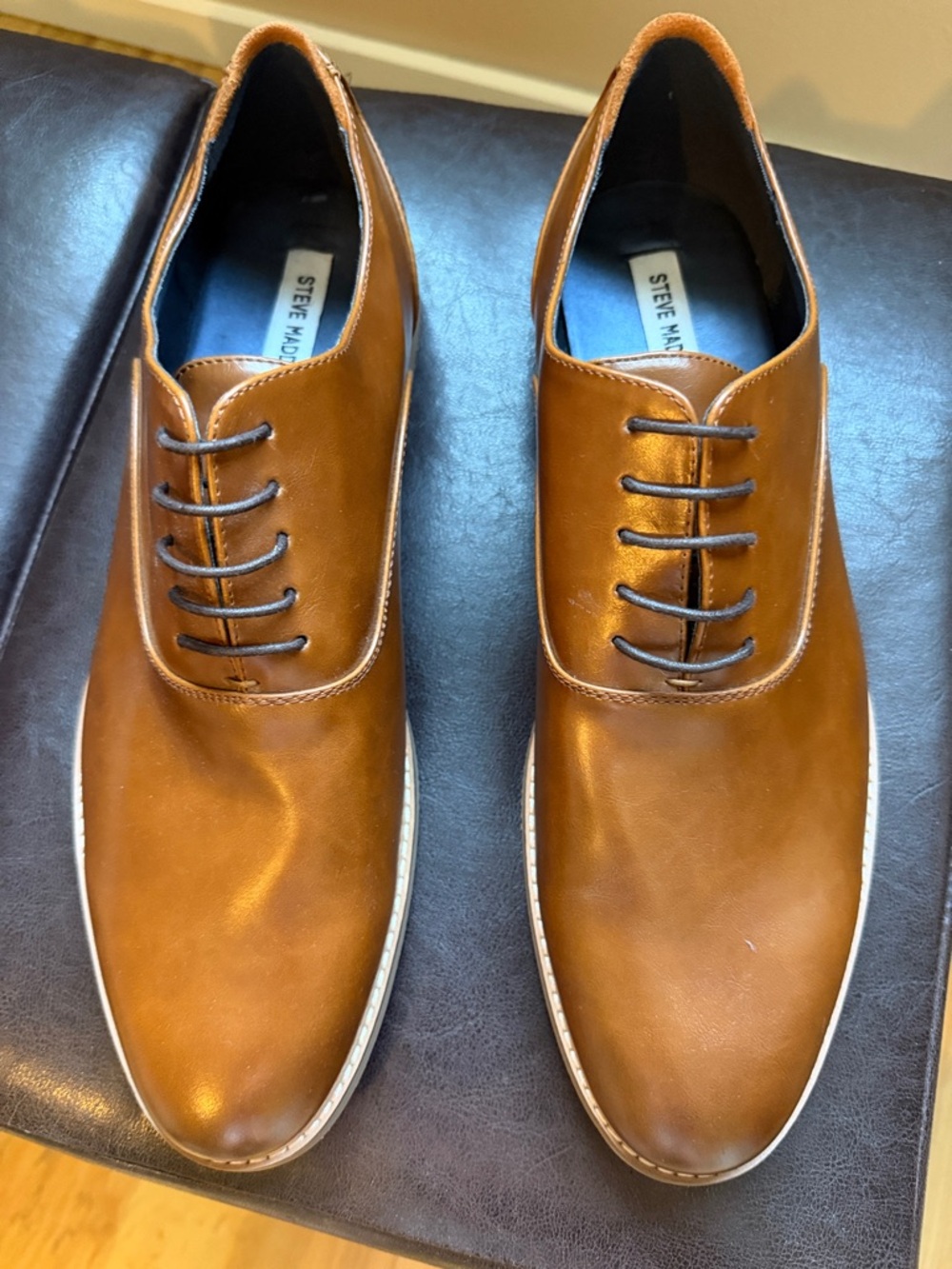 Steve Madden Brown Leather Derby Oxfords